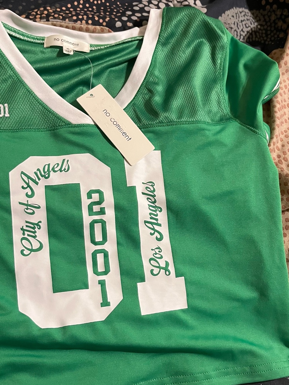 No Comment Kids' Green 'City of Angels' Graphic Jersey Tee